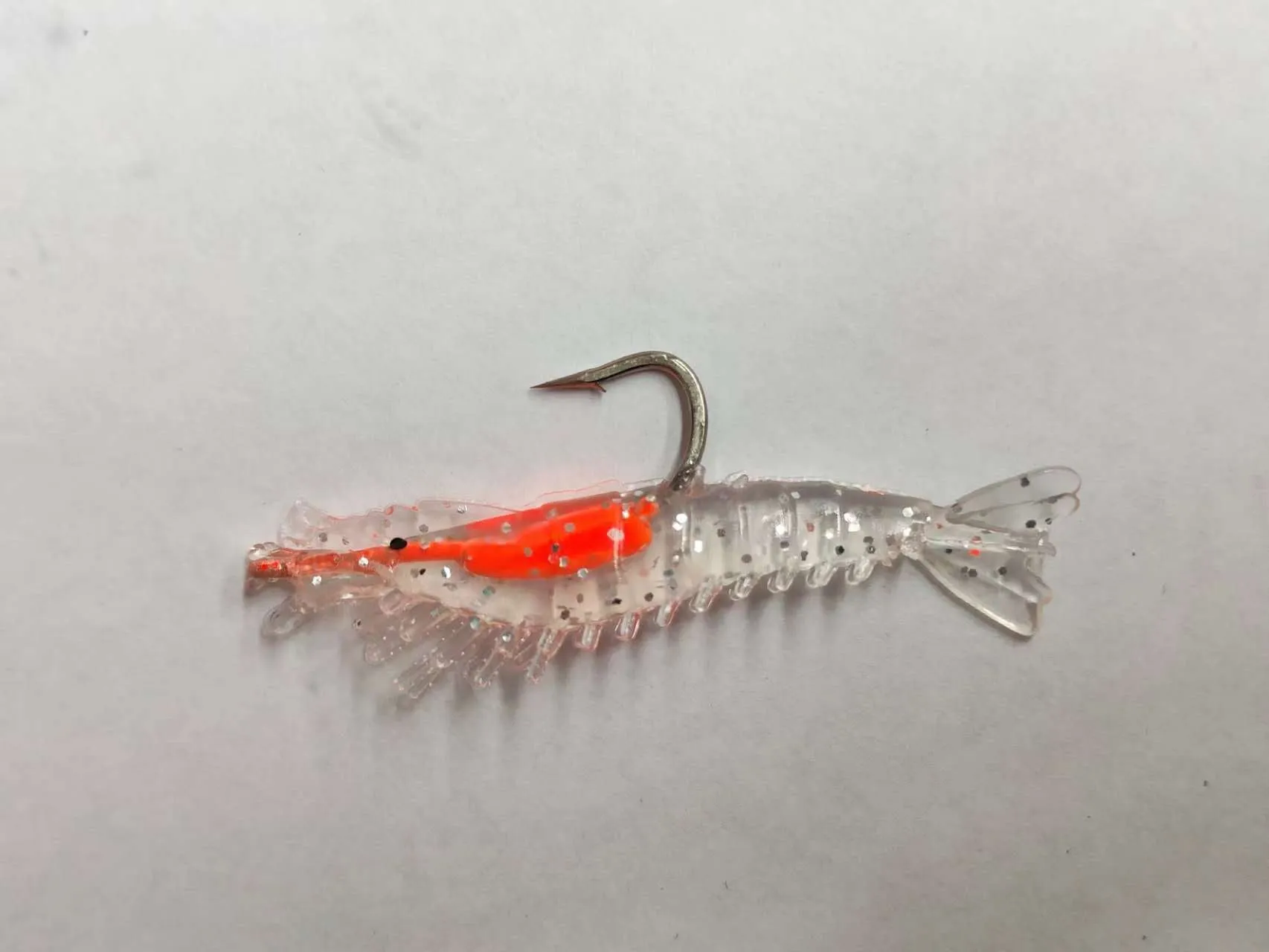 12pcs Small Shrimp Fishing Lure with hooks 65mm 3g Clear