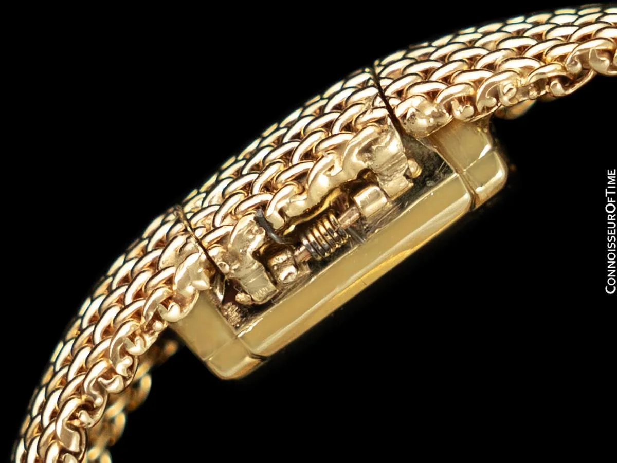 1960's Vintage Ladies Cocktail Bracelet with Omega Watch - 14K Gold