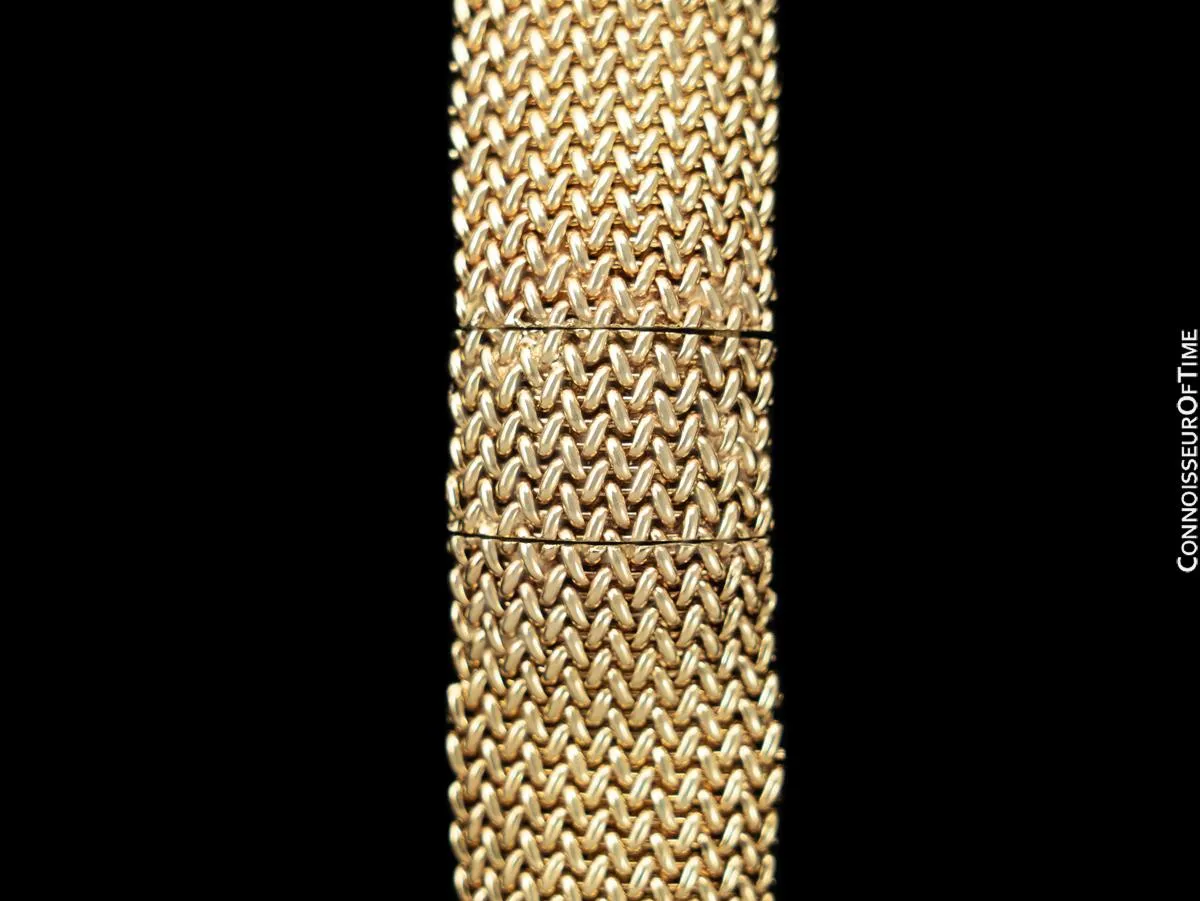 1960's Vintage Ladies Cocktail Bracelet with Omega Watch - 14K Gold