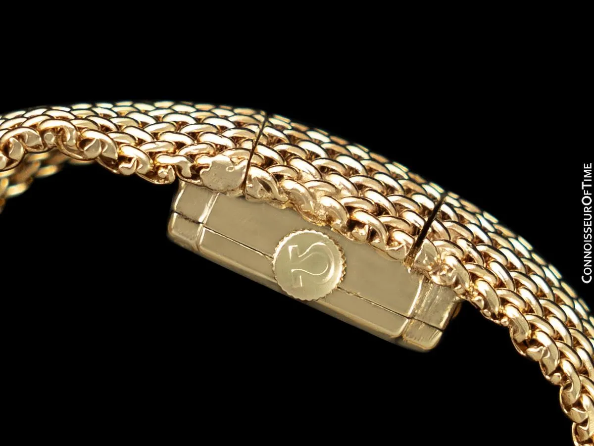 1960's Vintage Ladies Cocktail Bracelet with Omega Watch - 14K Gold