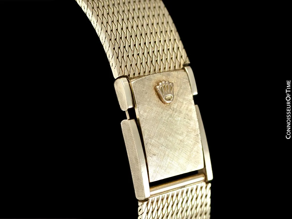 1970's Rolex Cellini Style Vintage Mens 31mm Dress Watch - 14K Gold