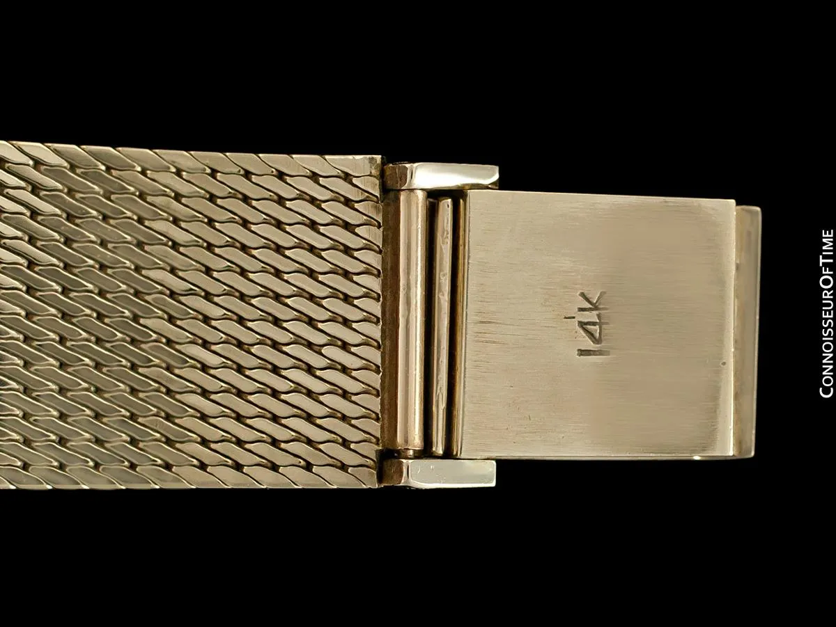 1970's Rolex Cellini Style Vintage Mens 31mm Dress Watch - 14K Gold