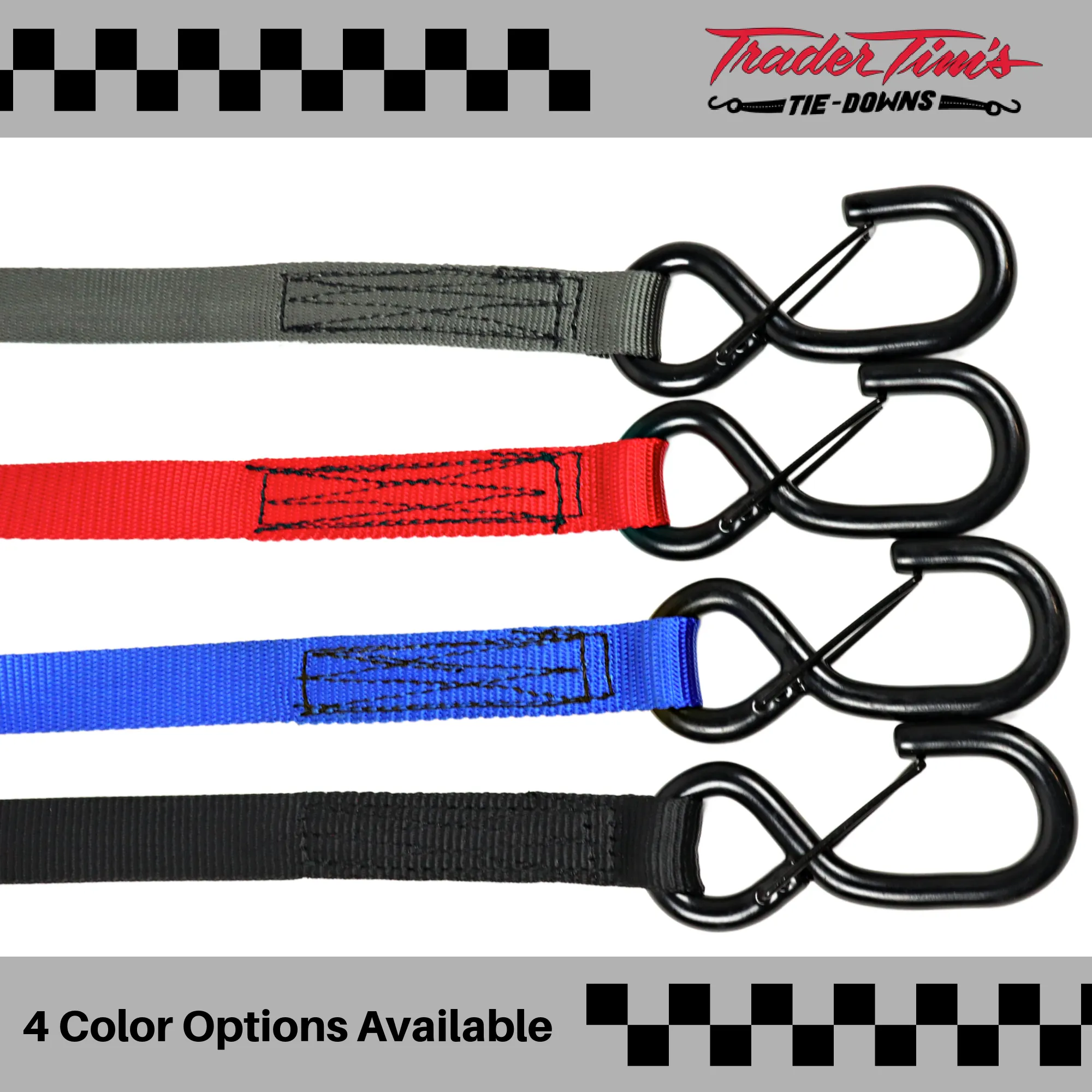 1" Ratchet Tie Down With Soft Tie - Size & Color Options