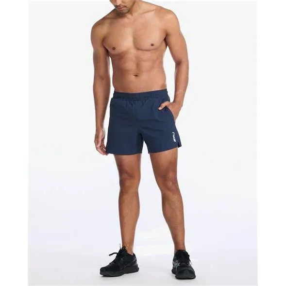 2XU Men's Aero 5 inch Short - Black/ Sliver