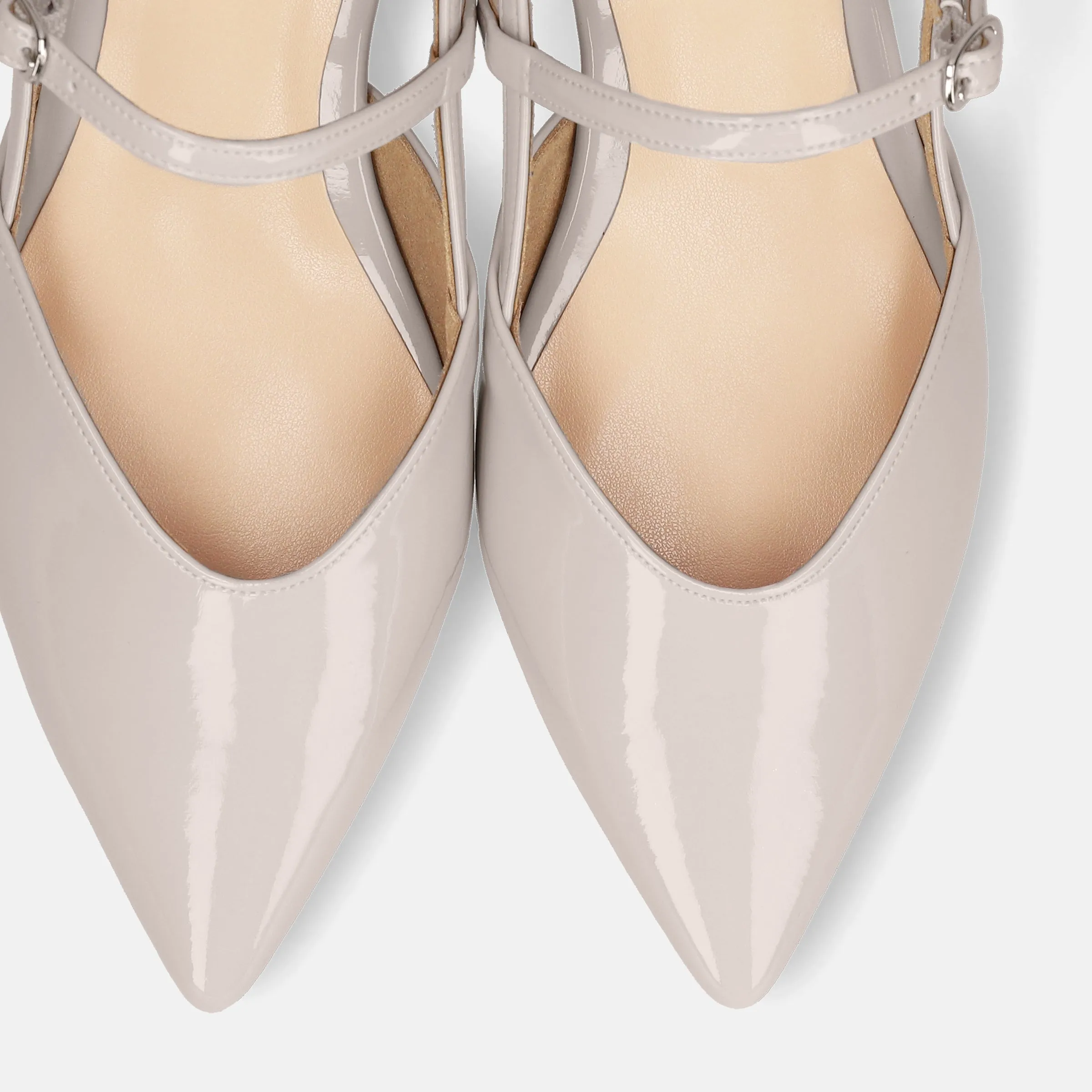 30% OFF: 2024SS: Double Strap Flat Sandals (m17033) Light Beige E