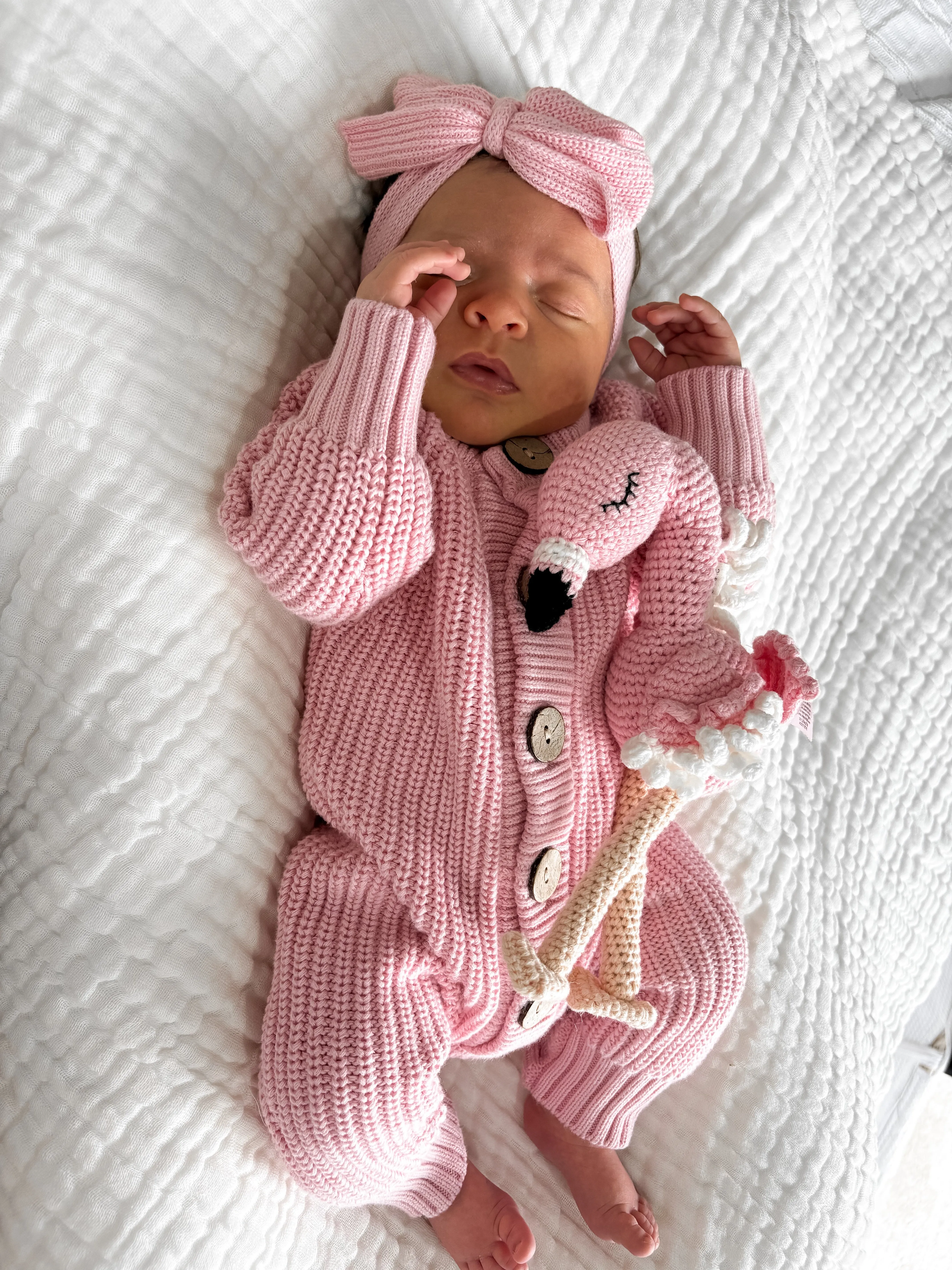 3LC Knitted Romper | Pink