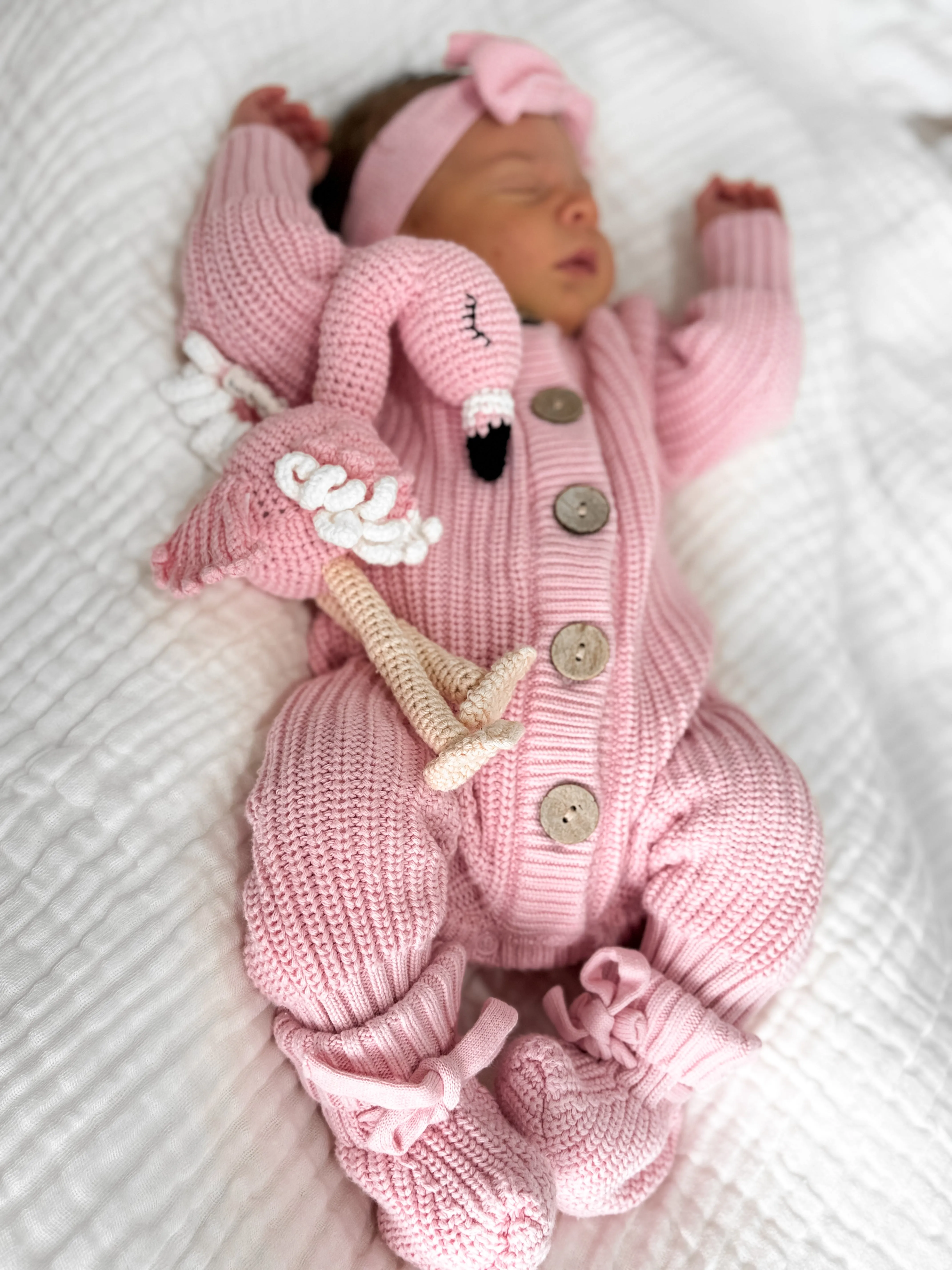 3LC Knitted Romper | Pink