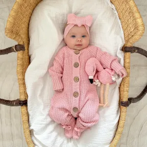 3LC Knitted Romper | Pink
