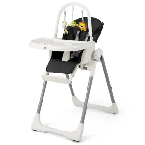 4-in-1  Reclining | Folding | Height Adjustable Baby High Chair | Toy Bar | Cushion