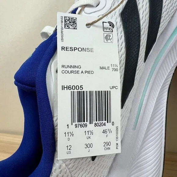 Adidas Response Running shoes Mens 12 Cloud White Blue NEW in BOX