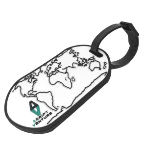 ADRIFT VENTURE WORLD TRAVEL TRACKER MAP GITD PVC LUGGAGE TAG