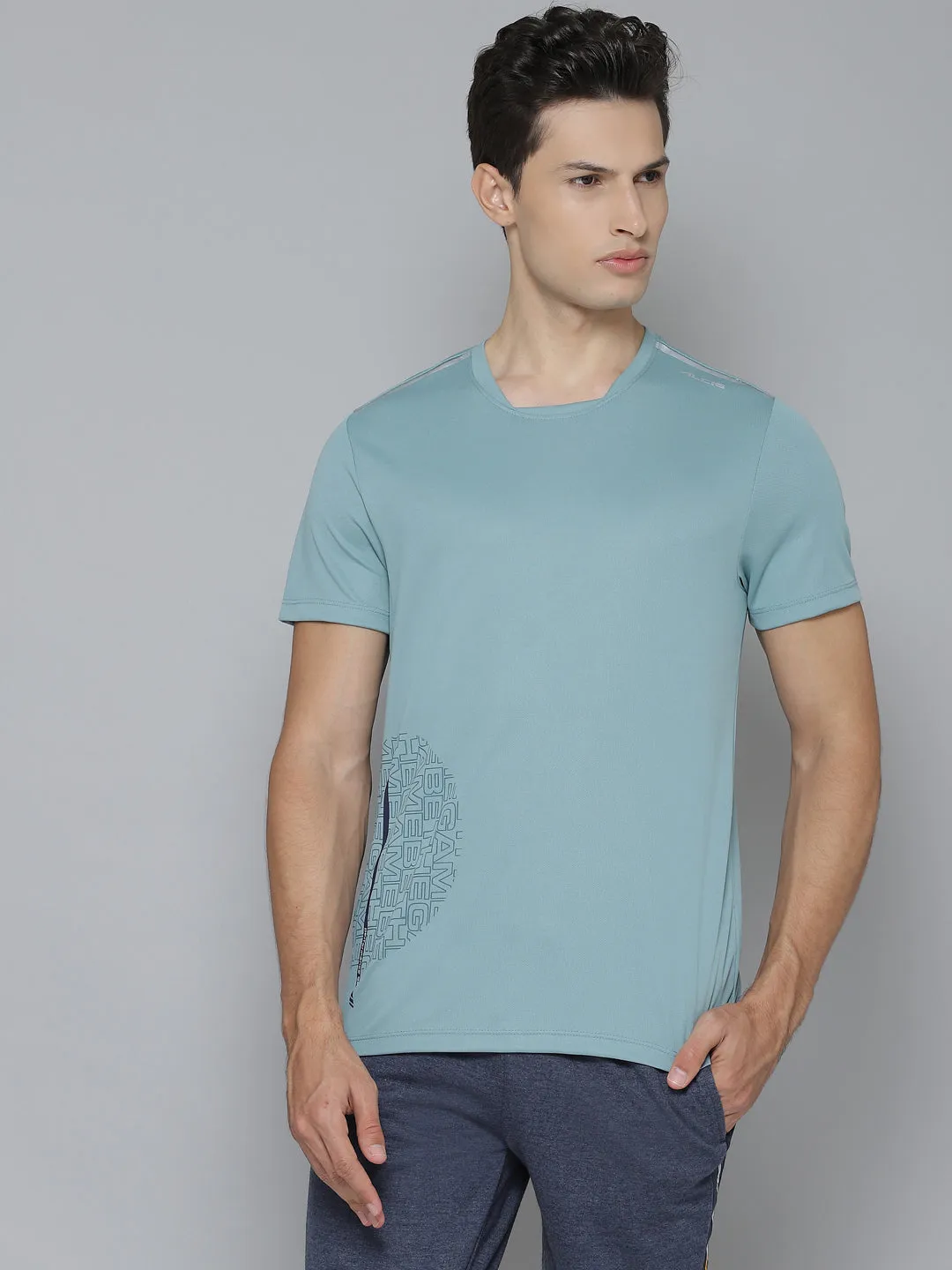 Alcis Men Printed Blue Tshirts