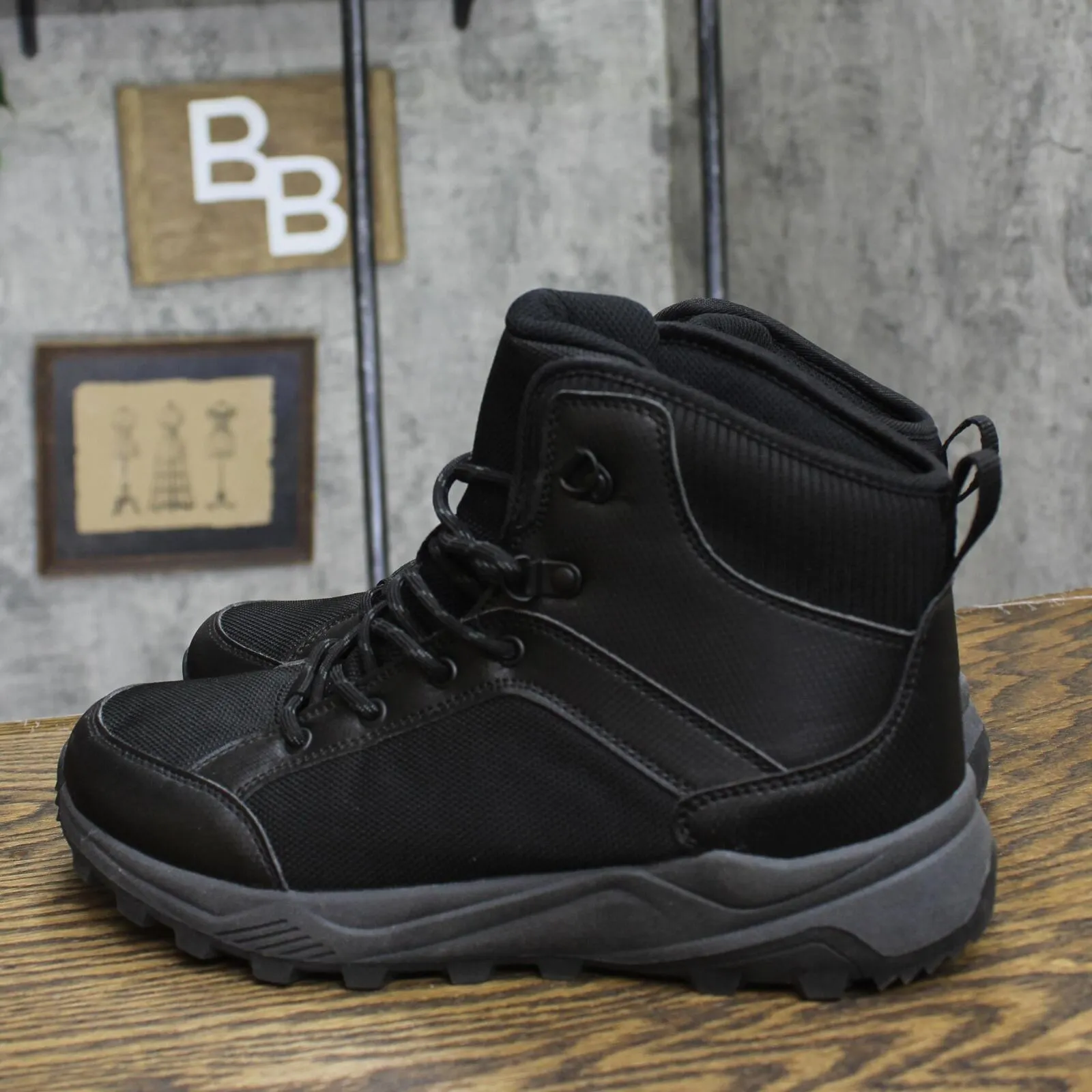 All In Motion Mens Doran Winter Hiker Boots 88235832 Black 7