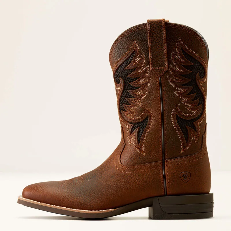 Ariat® Men's "Cowpuncher VentTEK" Cowboy Boots - Brown Oiled Rowdy