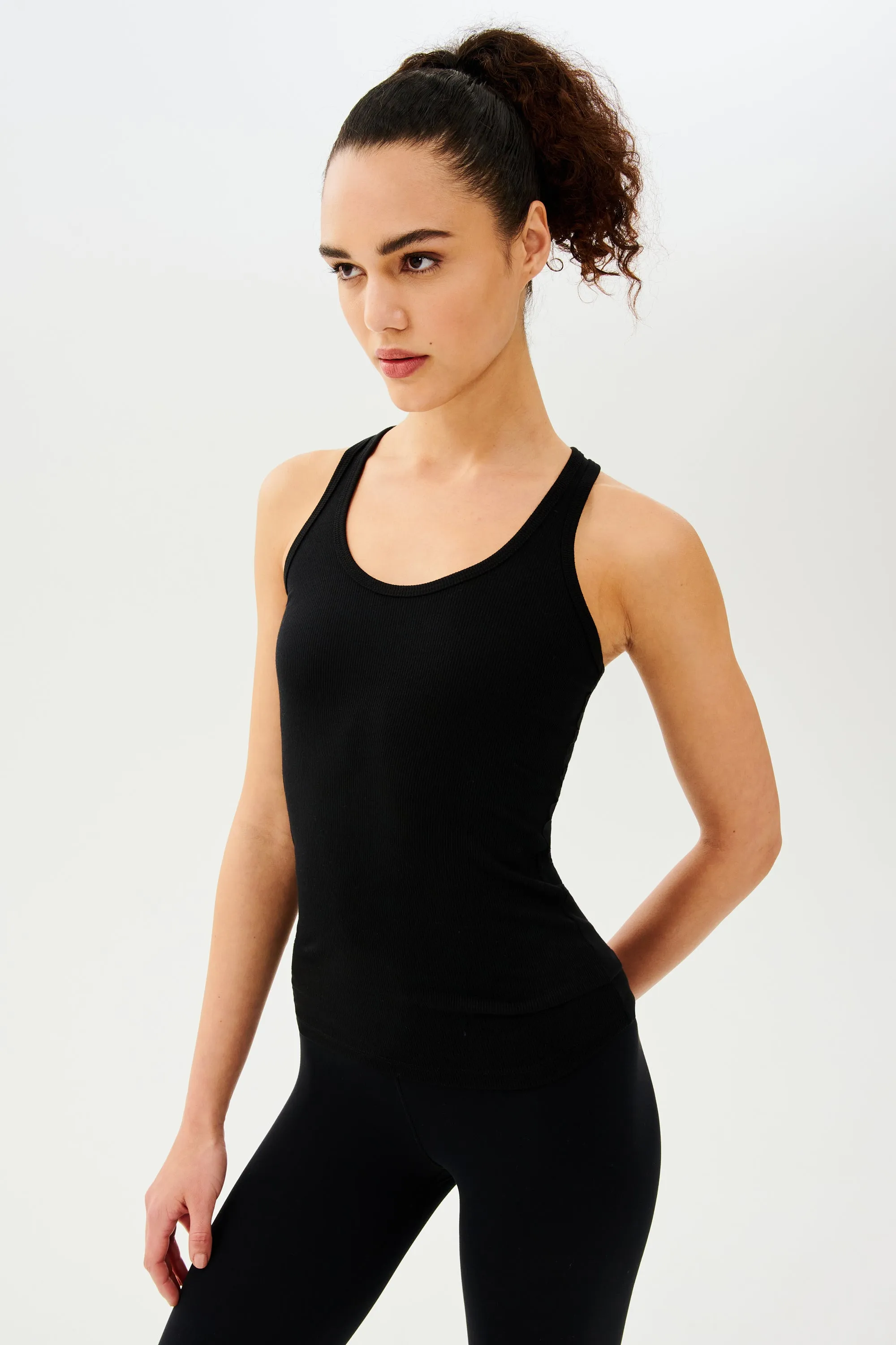 Ashby Rib Tank - Black