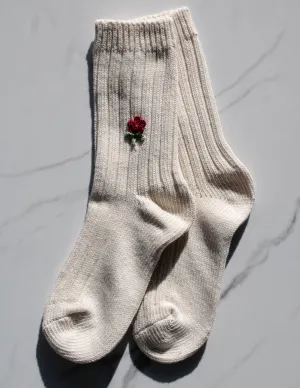 Billy Bamboo - Crochet Mini Flower Socks (Plum)