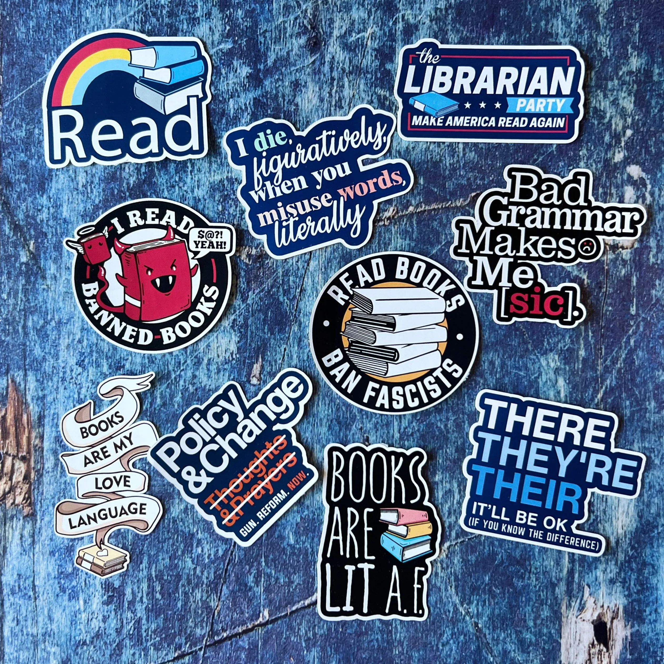 Book Stickers - Reading is LIT AF!