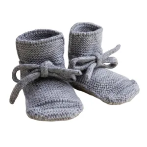 Booties Babyschuhe Gesterickt aus Merinowolle