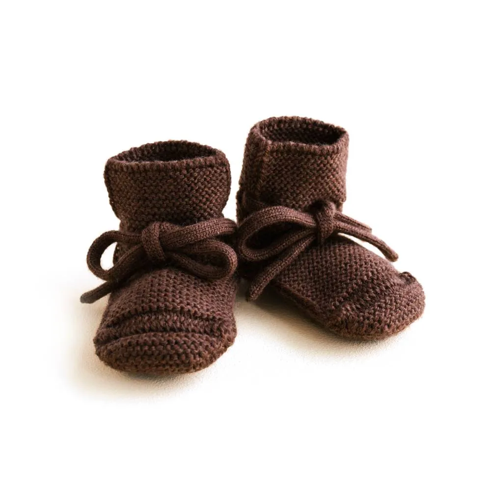Booties Babyschuhe Gesterickt aus Merinowolle