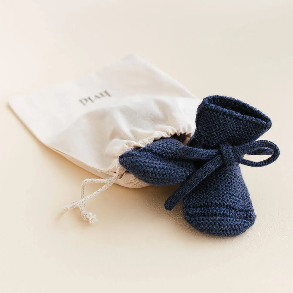 Booties Babyschuhe Gesterickt aus Merinowolle