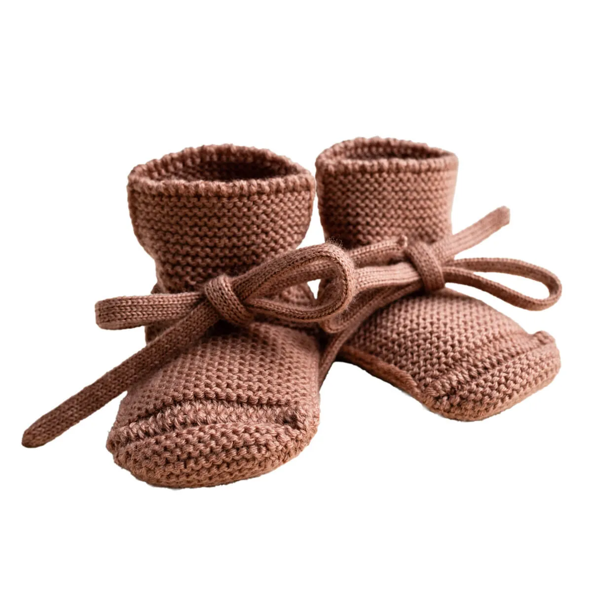 Booties Babyschuhe Gesterickt aus Merinowolle