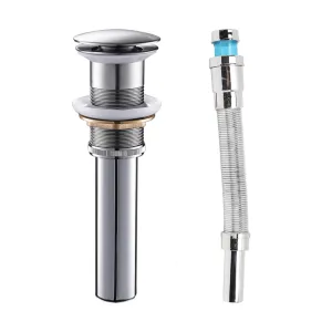 Brass Bathroom Basin Pop Up Drain with Flexible Waste Tube - SH-0880