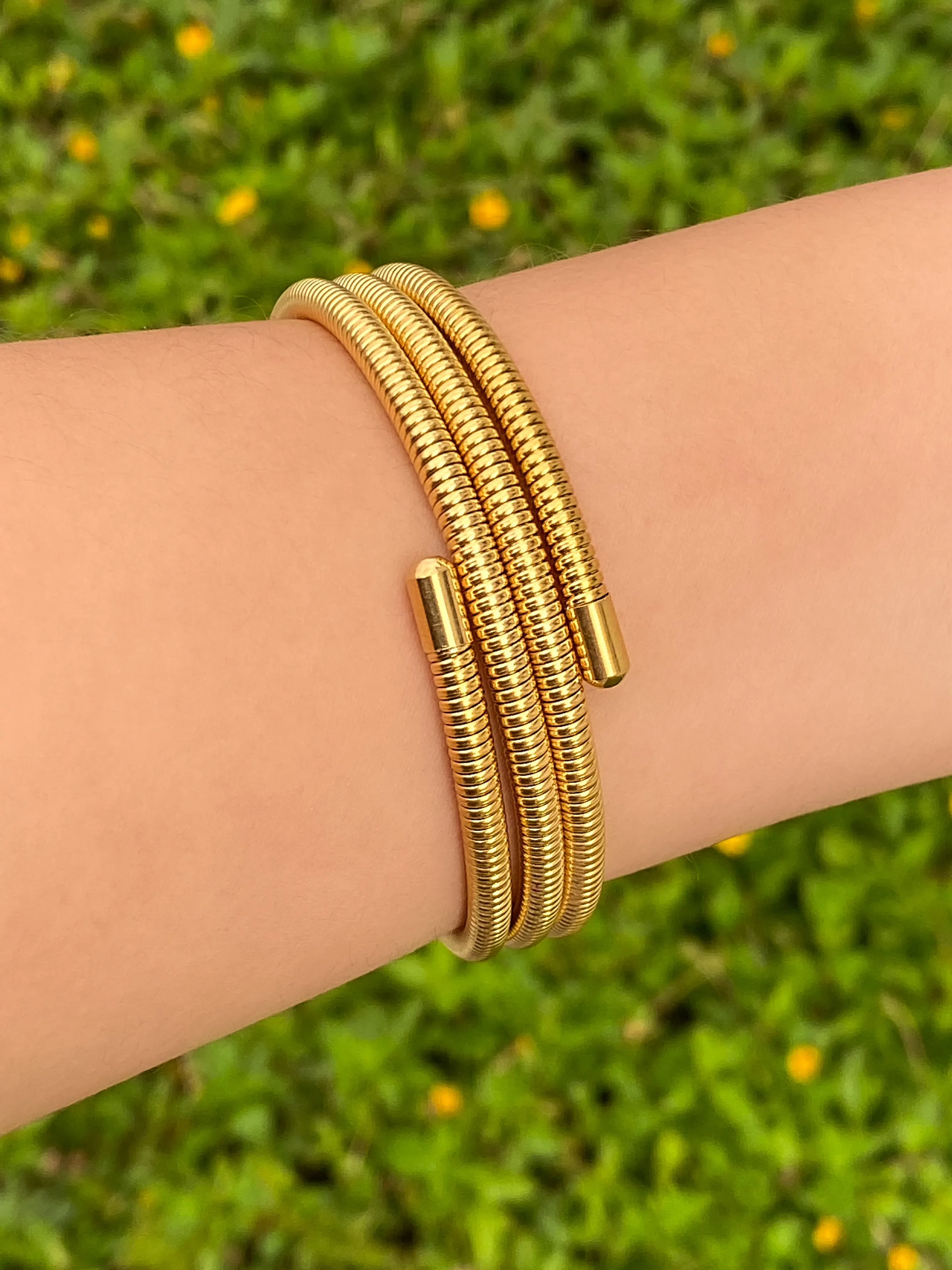 Brazalete Cuádruple Tipo Resorte Flexible