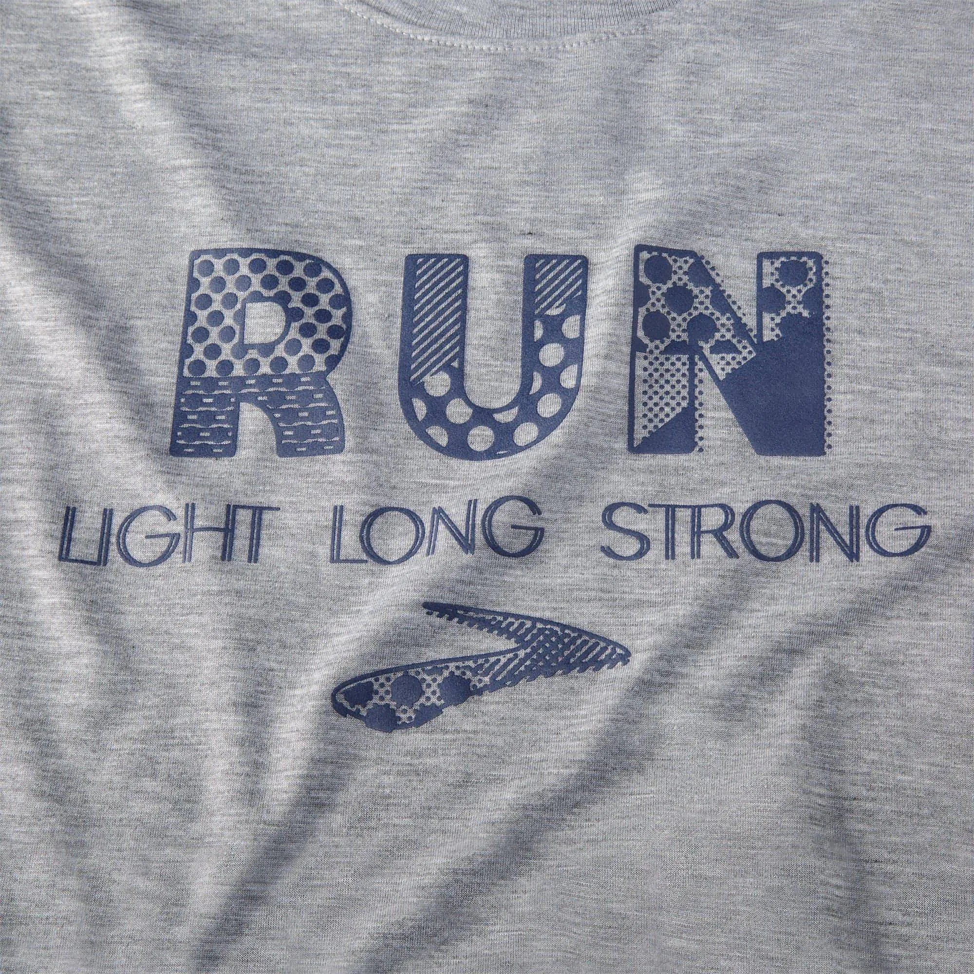 Brooks Distance Graphic Short Sleeve Mens Running Top - Grey