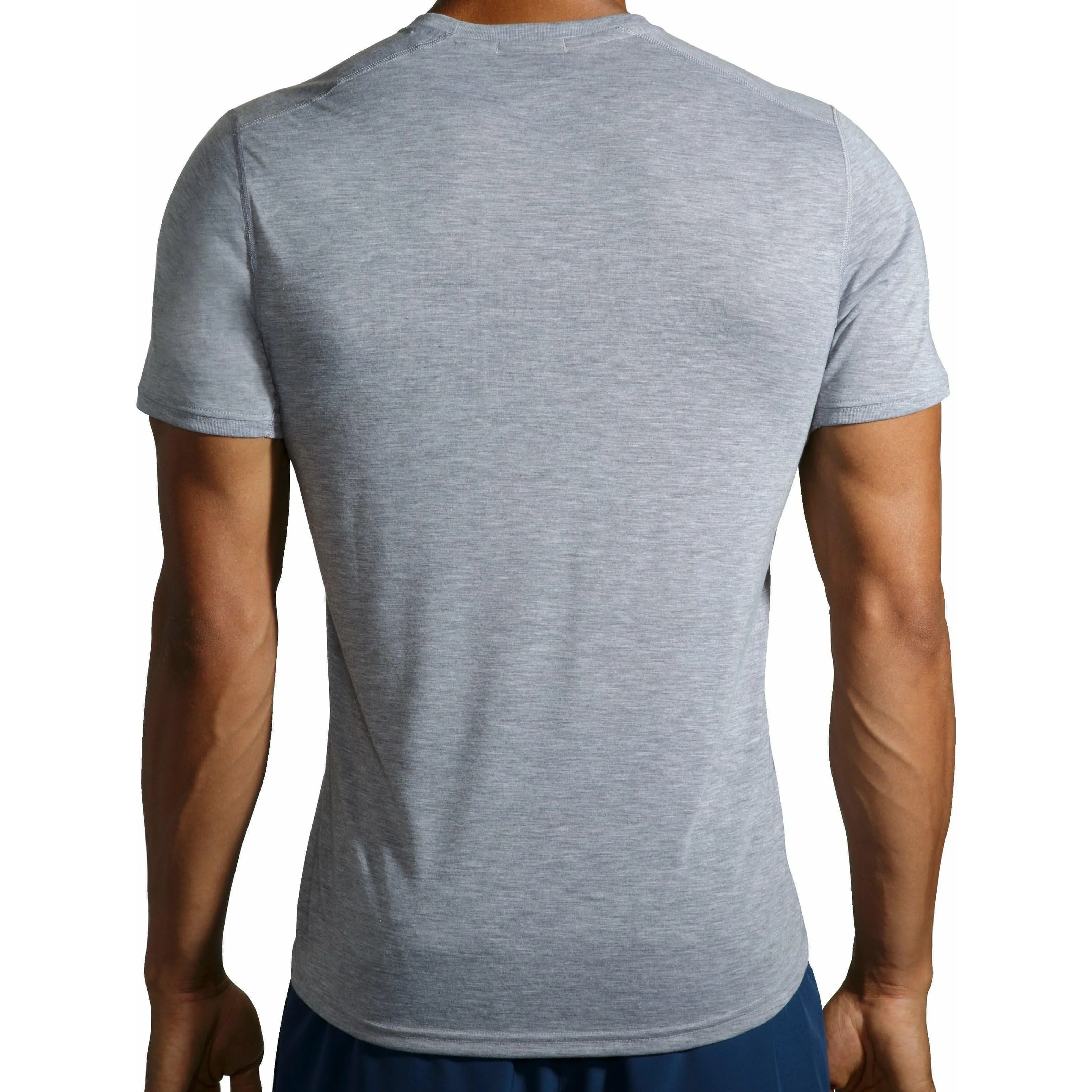 Brooks Distance Graphic Short Sleeve Mens Running Top - Grey