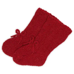BURGUNDY ENRICOS BABY BOOTIES