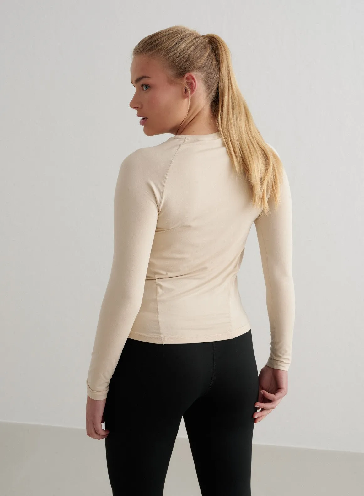 Café Au Lait Soft Basic Long Sleeve