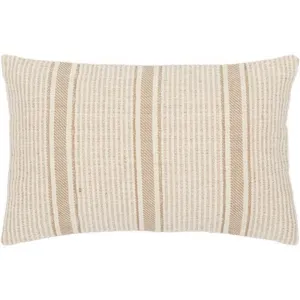 Camel & Beige Woven Striped Pillow (2 Sizes)