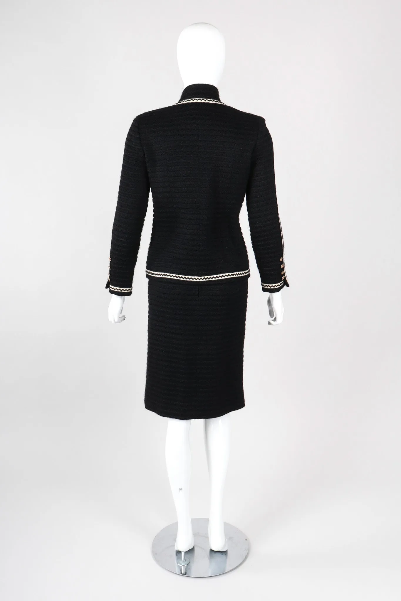 Chevron Stitch Jacket & Skirt Set