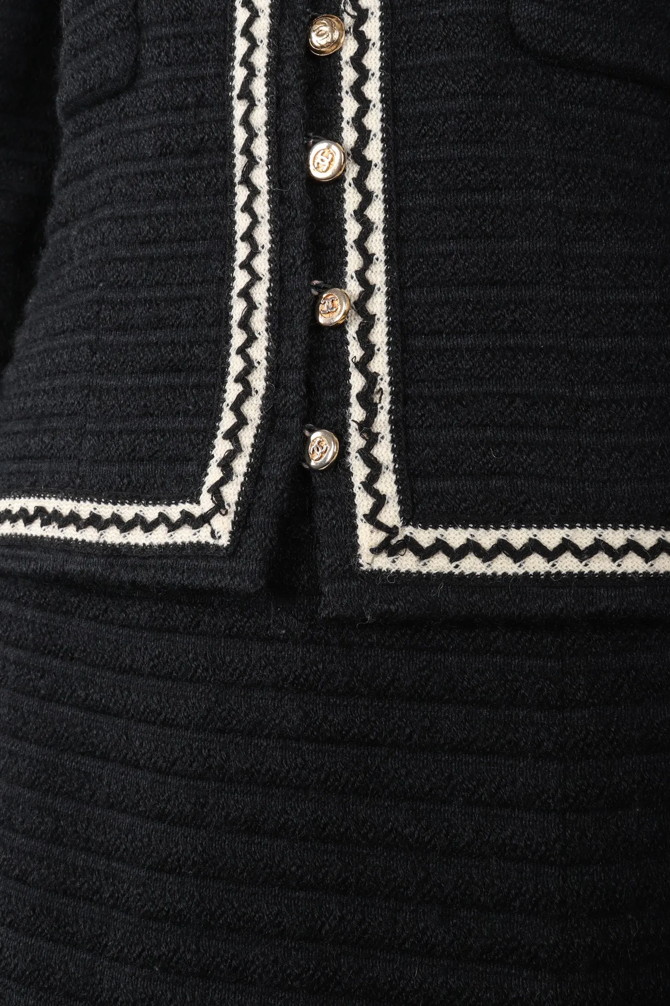 Chevron Stitch Jacket & Skirt Set