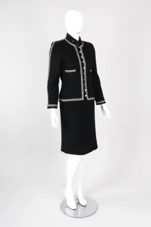 Chevron Stitch Jacket & Skirt Set