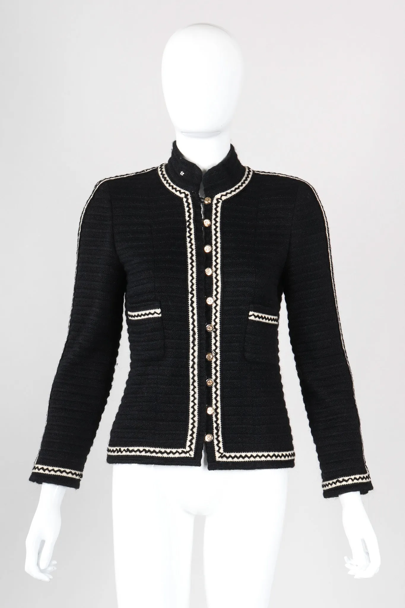 Chevron Stitch Jacket & Skirt Set