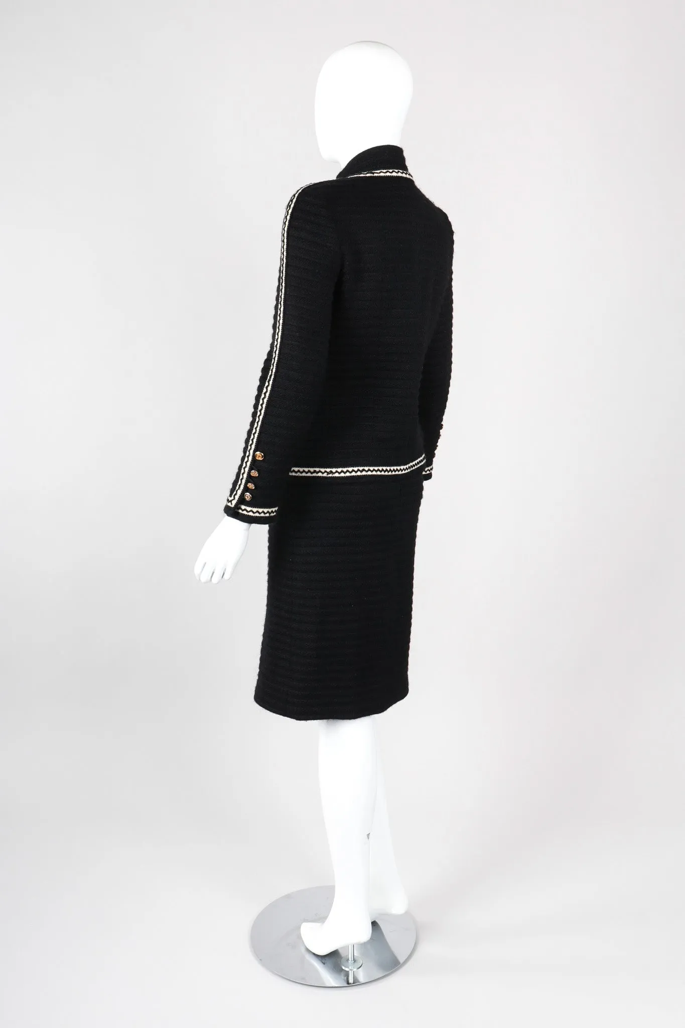 Chevron Stitch Jacket & Skirt Set
