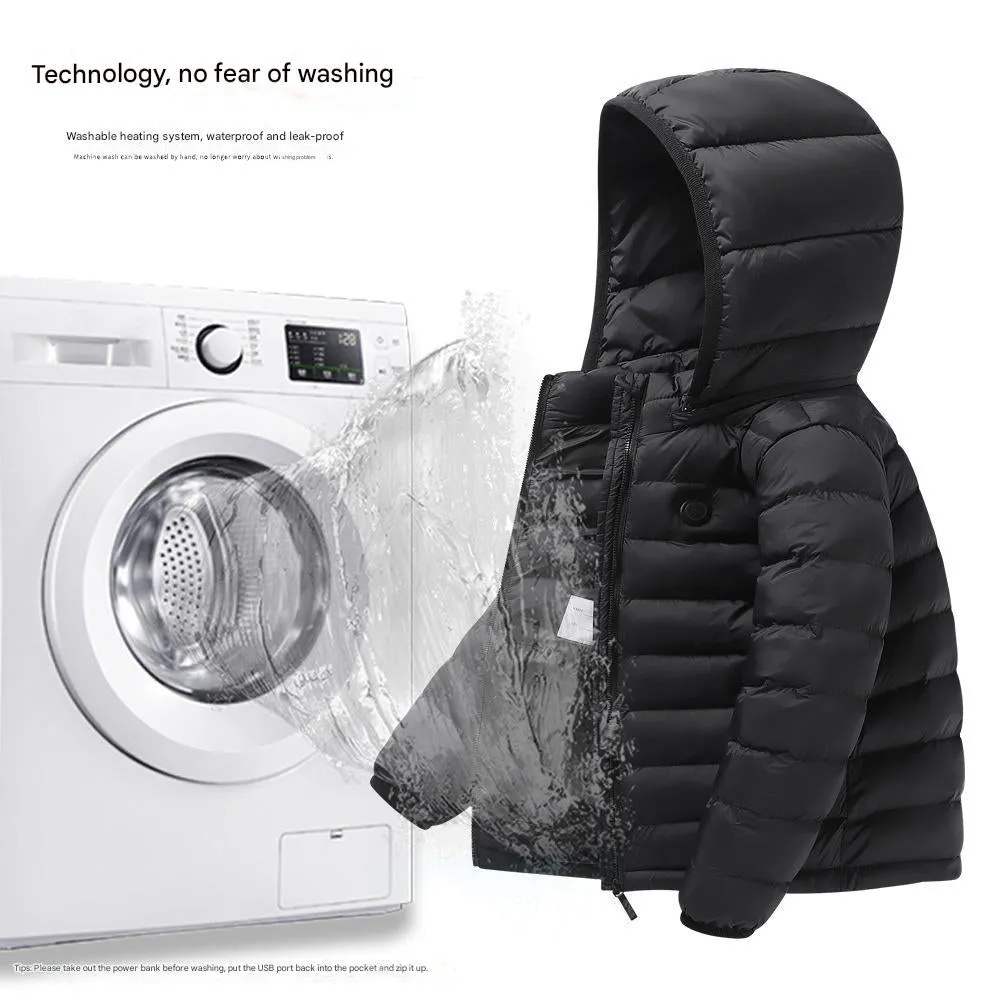 Children's 3 Area Hooded Heated Jacket