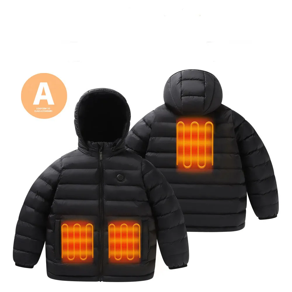 Children's 3 Area Hooded Heated Jacket