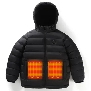 Children's 3 Area Hooded Heated Jacket