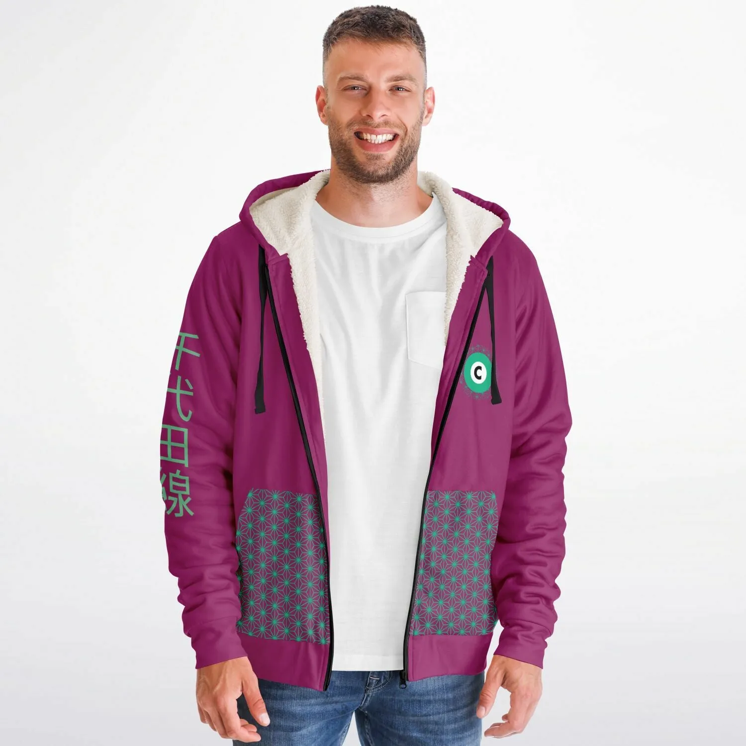 Chiyoda Line Ultra-Soft Microfleece Zip Hoodie