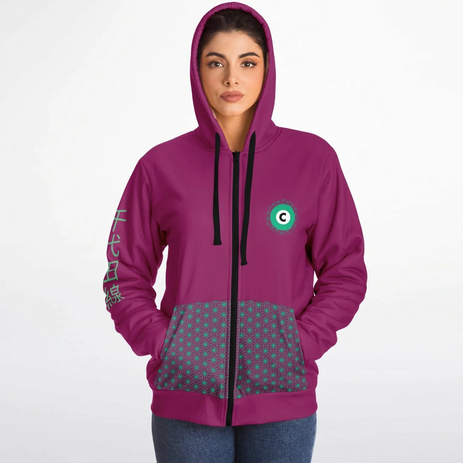 Chiyoda Line Ultra-Soft Microfleece Zip Hoodie