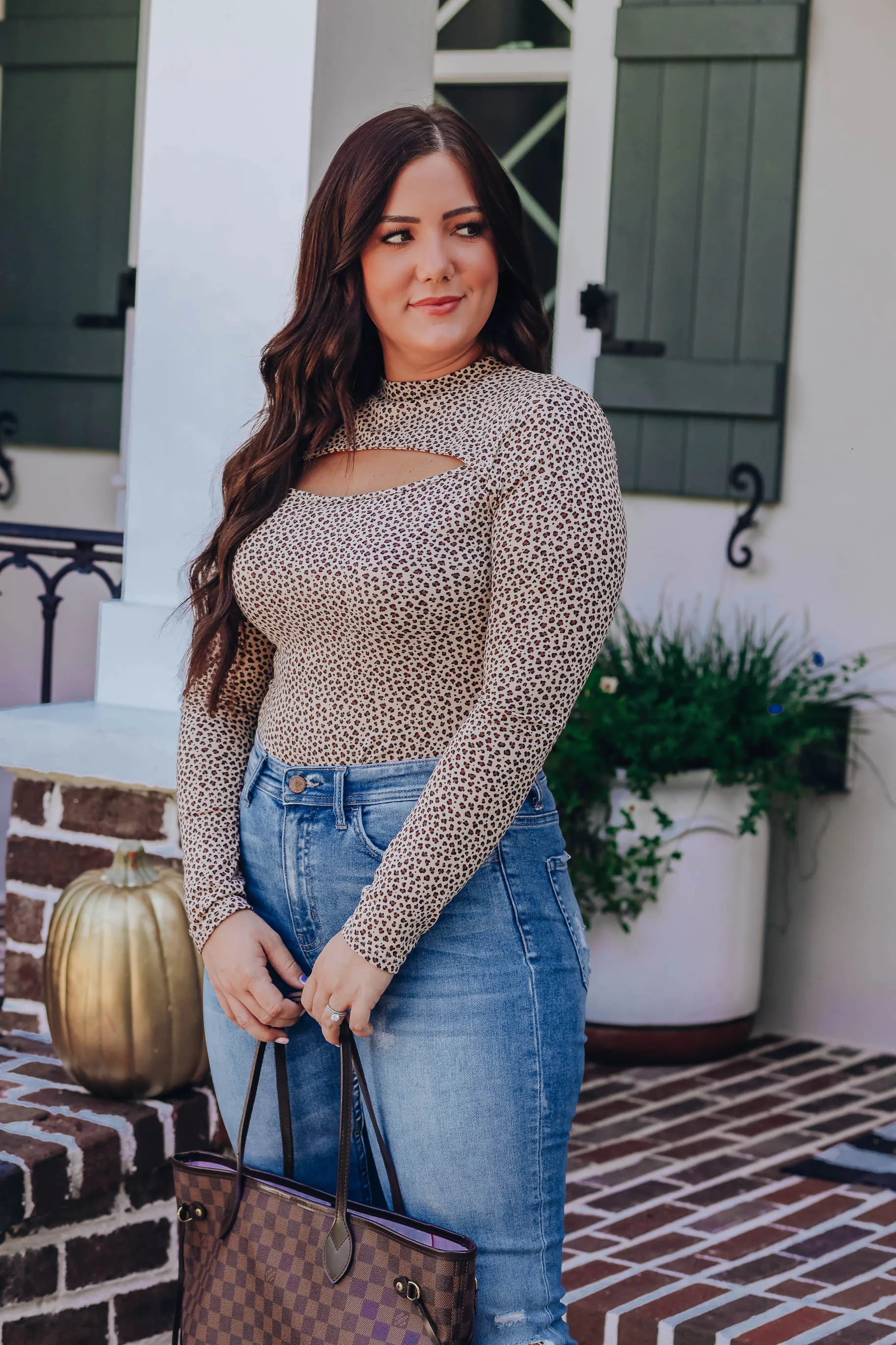Christa Cut-Out Bodysuit- Taupe