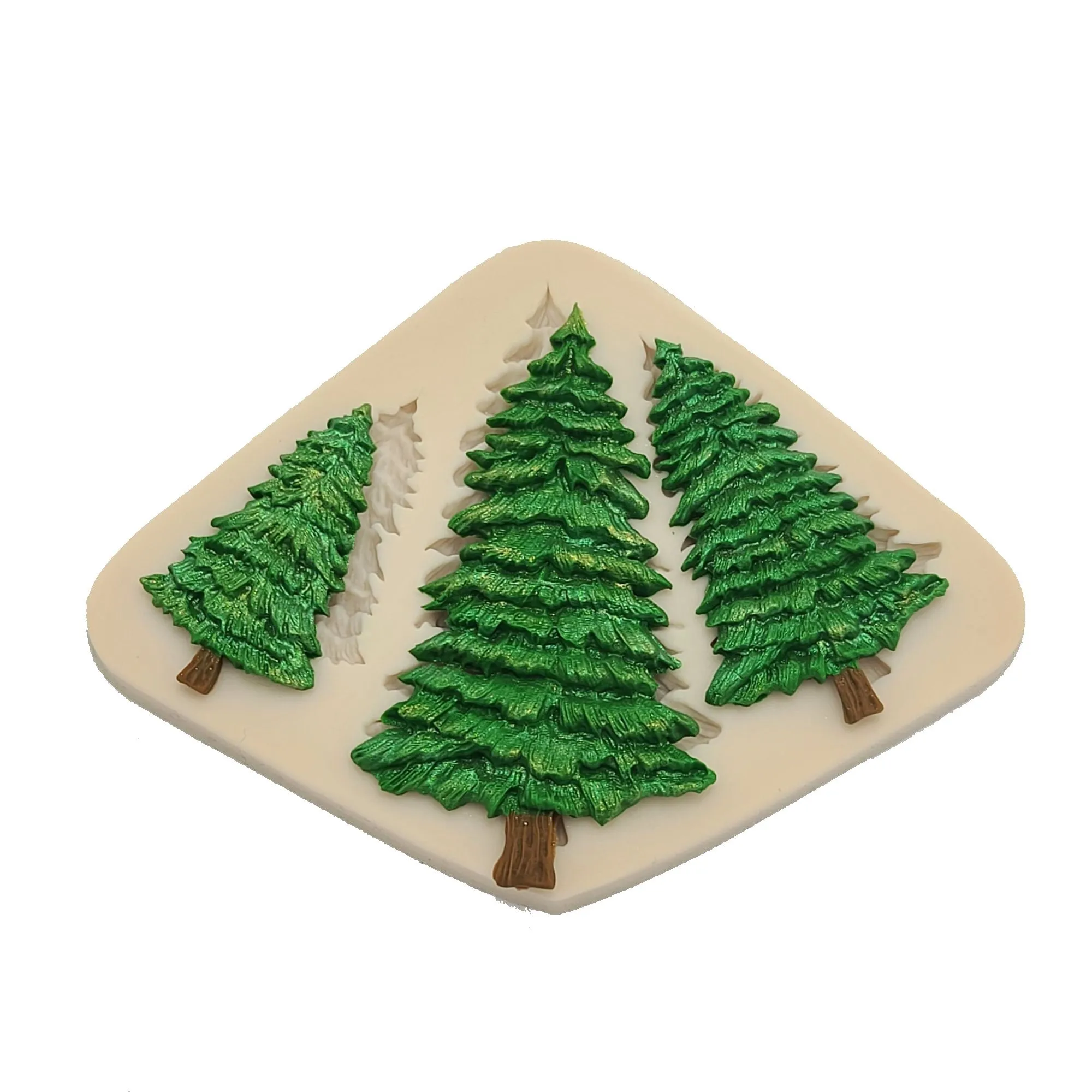 Christmas Tree Silicone Mold Cake Decorating Tool for Crafts, Resin, Polymer Clay.