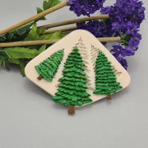 Christmas Tree Silicone Mold Cake Decorating Tool for Crafts, Resin, Polymer Clay.
