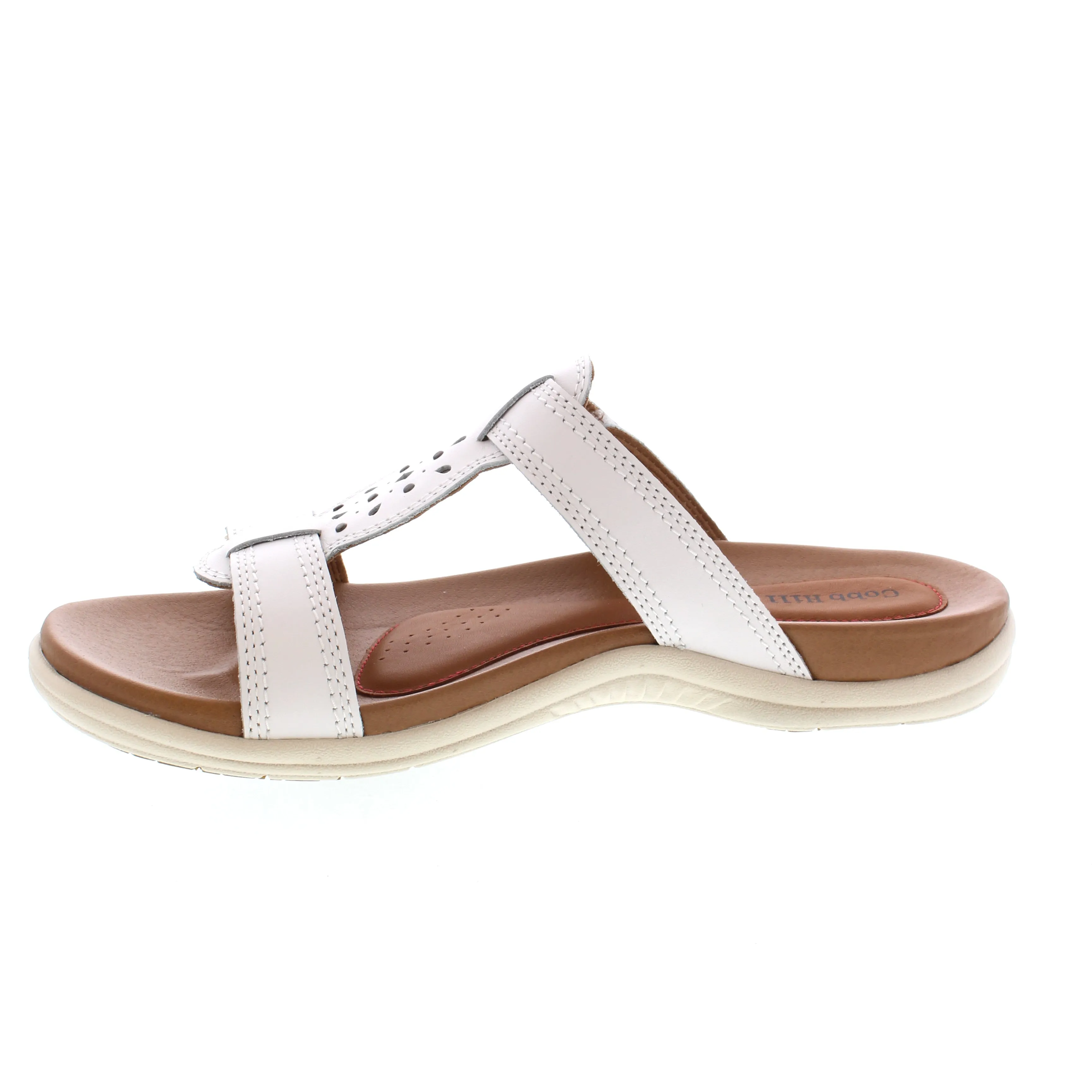 Cobb Hill Rubey PerfSlide - White/Pewter