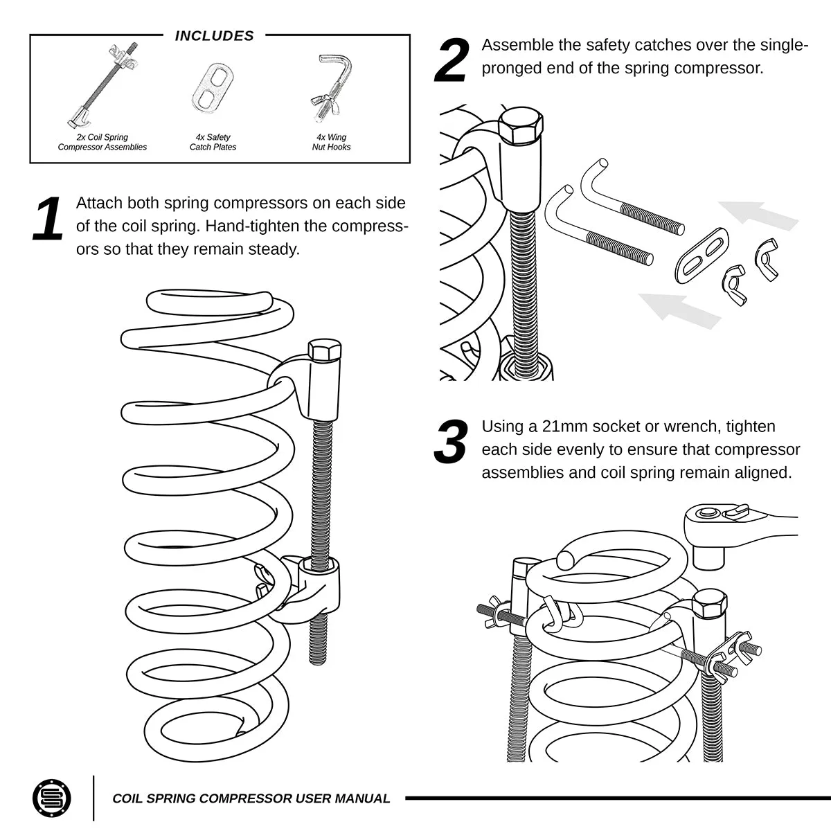 Coil Spring Compressor Removal and Installation Tool