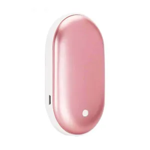 Color: 2 PACK / ROSE PINK - Warm And Cozy Portable Hand Warmer And Power Bank