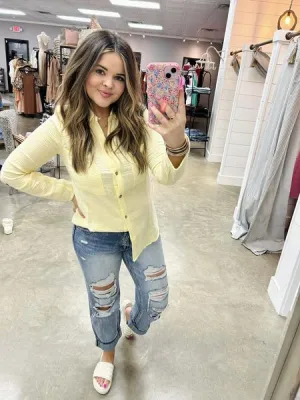 Completely Cozy Button Down