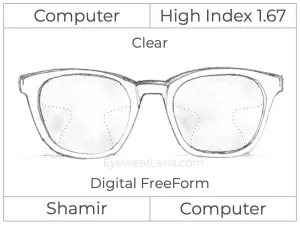 Computer Progressive - Shamir - Computer - Digital - High Index 1.67 - Clear